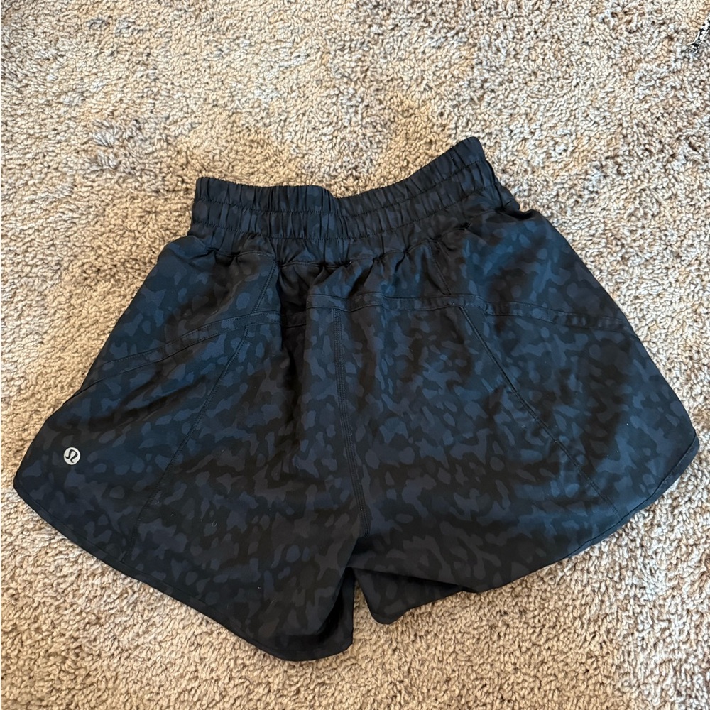 lululemon athletica Black Patterned Athletic Shorts